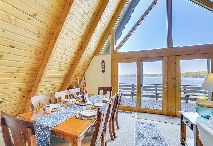 Upper Peninsula Lakefront A Frame Cabin W/ Dock