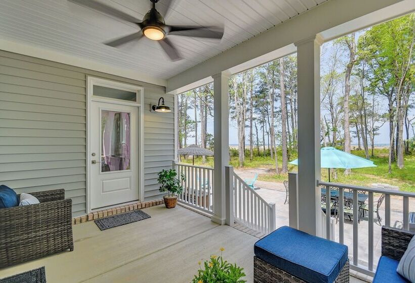 Cape Charles Home: Private Pier & Beach Front Deck