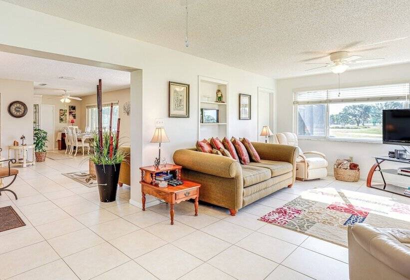 Sunny Port St Lucie Home: Lanai & Golf Course View