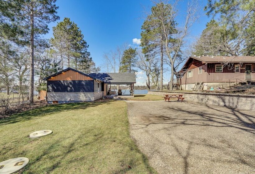 Fire Pit + Dock: Lakefront Cabin In Zimmerman!