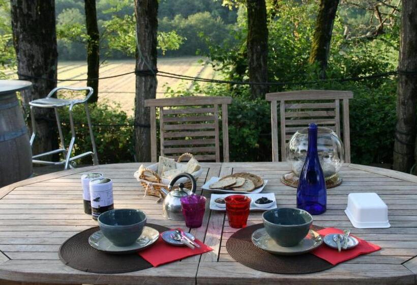 مبيت وإفطار Cocon De Verdure Avec Piscine Chambre Lit King Size 2m