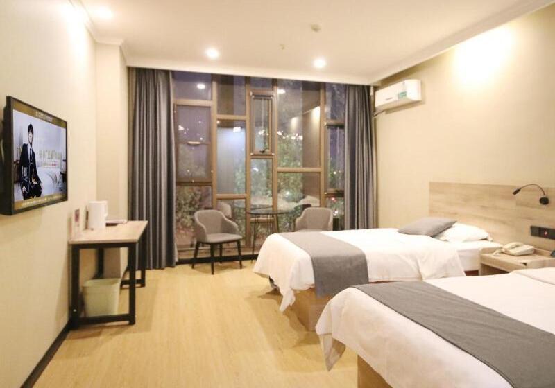 בית מלון כפרי Greentree Inn Shandong Zaozhuang Tengzhou Fuqian Road Longquan Square Business