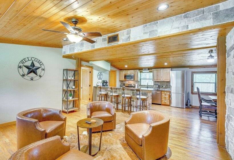 Deck & Fire Pit: Unique Pottsboro Haven