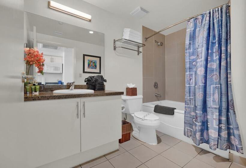 Beautiful Blue Gold Studio Ocean View