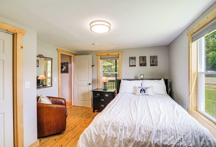 Deck & Scenic View: Historic Cabin In Piney Creek!