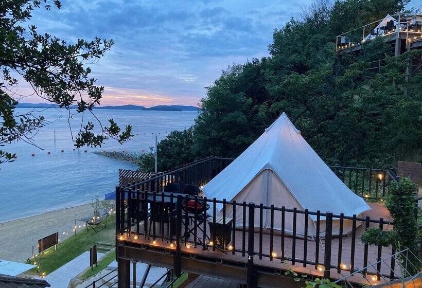 בית מלון כפרי Tentoumi Shibukawa Beach Glamping