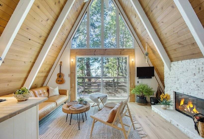 2 Decks W/ Lake Glimpse Views Modern Luxe Cabin A Frame Retreat By Avantstay