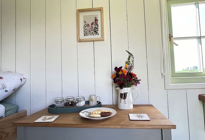 Stunning Shepherdhut/woodburner/openviews/barbeque