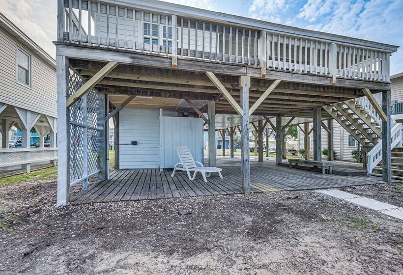 Canal Front Home W/ Deck: Walk To Holden Beach!
