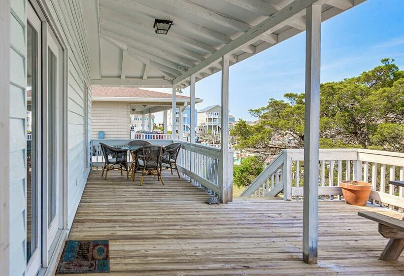 Canal Front Home W/ Deck: Walk To Holden Beach!