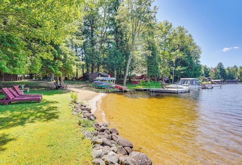 Inlet Lakefront Home: Private Dock & Beach Access!