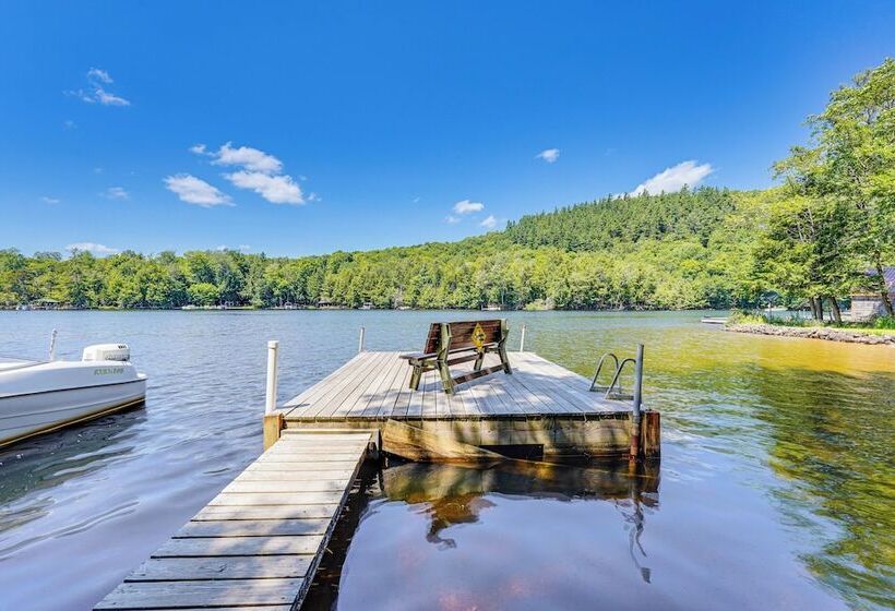 Inlet Lakefront Home: Private Dock & Beach Access!