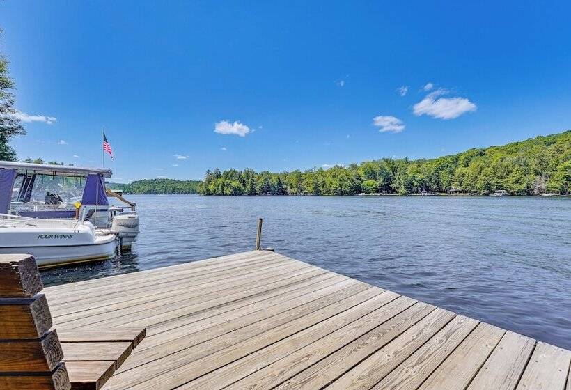 Inlet Lakefront Home: Private Dock & Beach Access!