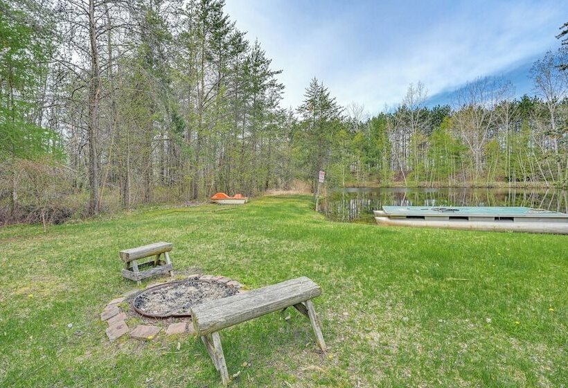 Spacious Sterling Cabin: Game Room, Private Pond!