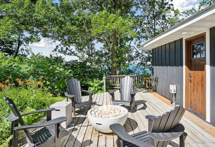 Waterfront Maple Lake Cabins W/ Private Beach!