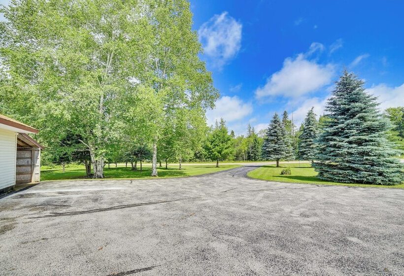 Germfask Home W/ Fire Pit, Grill & Yard Games!