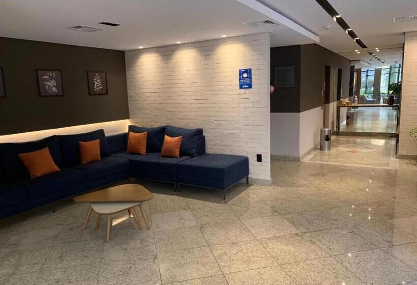 호텔 Flat Cosmopolitan Praia Com Estacionamento Grátis   Gonzaga   Andar Alto