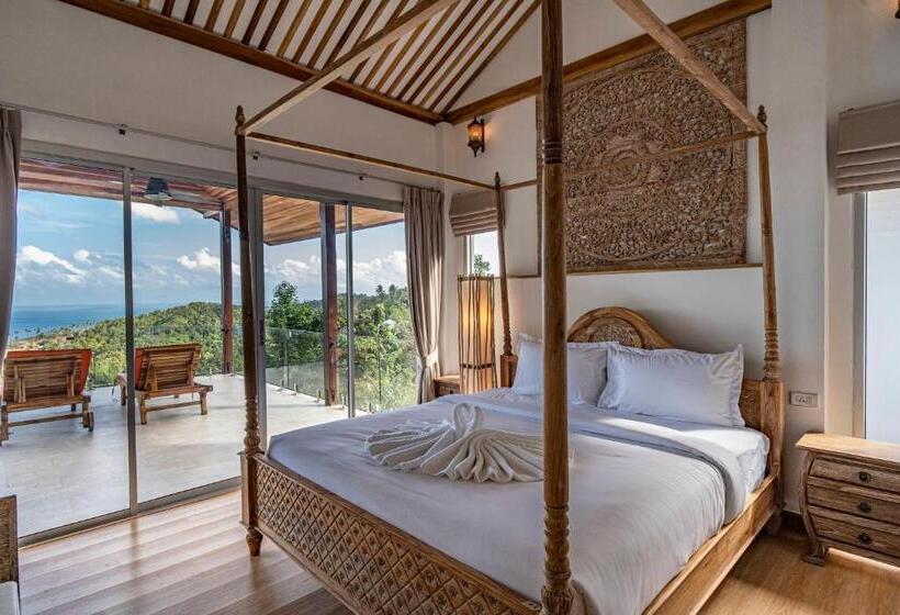 פנסיון 2br Modern Balinese Pool & Sea View Villa #9