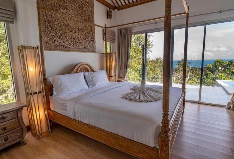 بنسيون 2br Modern Balinese Pool & Sea View Villa #9