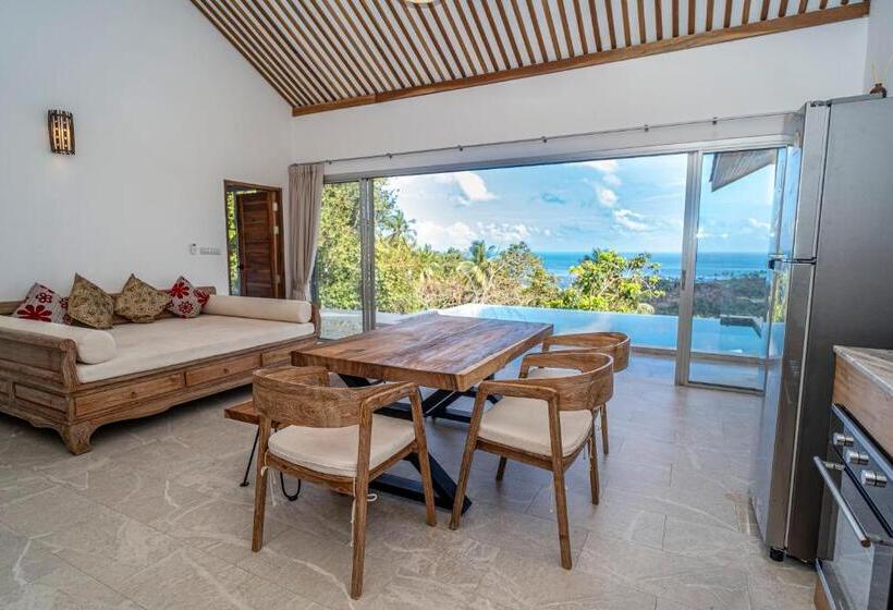 פנסיון 2br Modern Balinese Pool & Sea View Villa #9