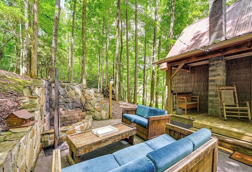 Patio & Fire Pit: Charming Cabin In Roaring Gap!