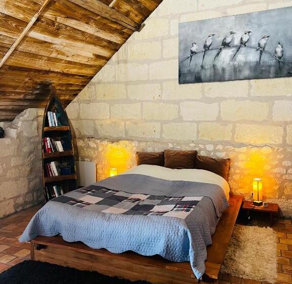 مبيت وإفطار Château De La Thibaudière   Chambre Du Tonneau