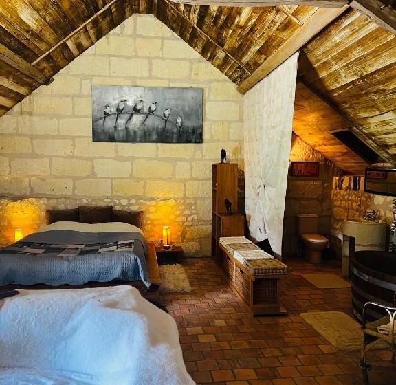 مبيت وإفطار Château De La Thibaudière   Chambre Du Tonneau