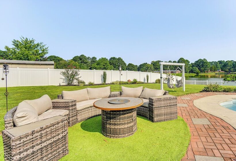 Luxe Lakefront Portsmouth Home: Fish, Swim & Play!