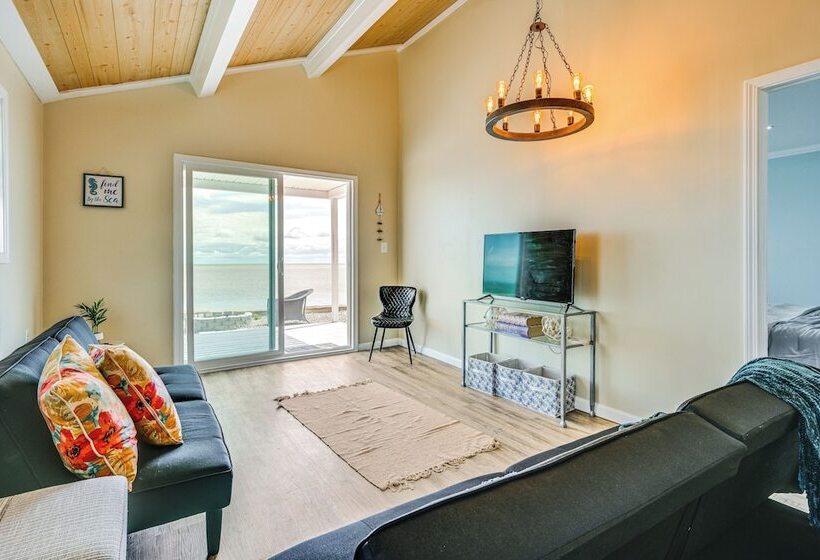 Serene Lakefront Standish Home W/ Fire Pit & Grill