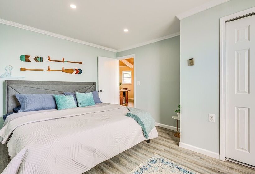 Serene Lakefront Standish Home W/ Fire Pit & Grill