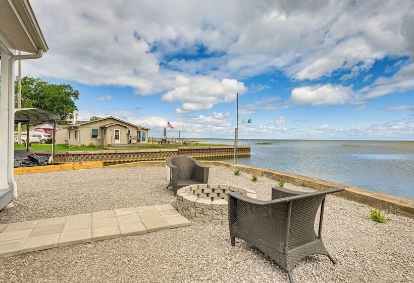 Serene Lakefront Standish Home W/ Fire Pit & Grill