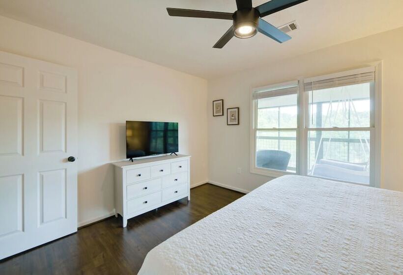 Dock + Fire Pit: Waterfront Lake Martin Retreat!