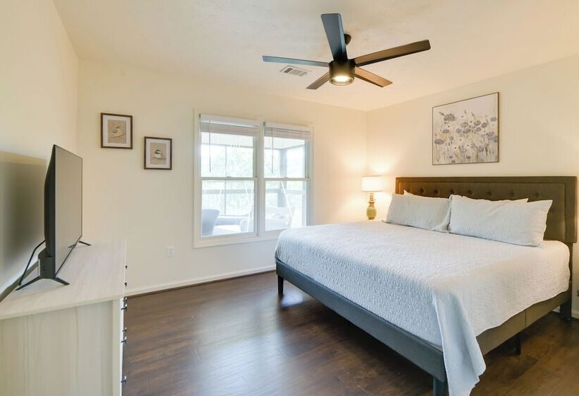 Dock + Fire Pit: Waterfront Lake Martin Retreat!