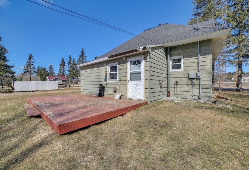 All Season Seney Home W/ Private Yard & Fire Pit!