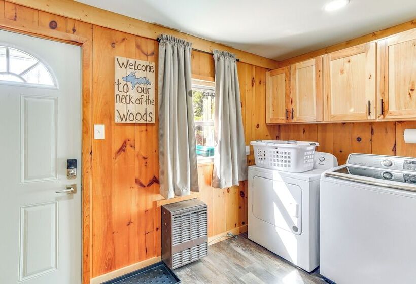 All Season Seney Home W/ Private Yard & Fire Pit!