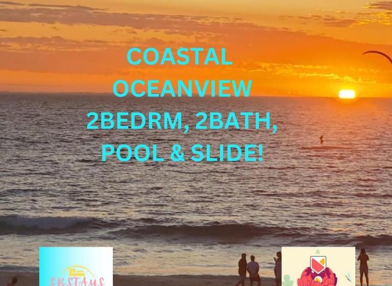 Coastal Oceanview 2bedrm 2bath Pool & Slide!