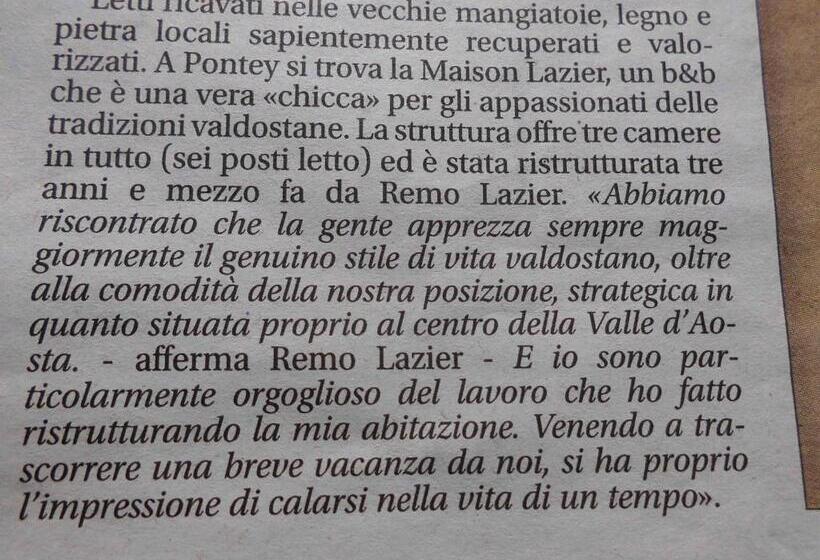 مبيت وإفطار Maison Lazier