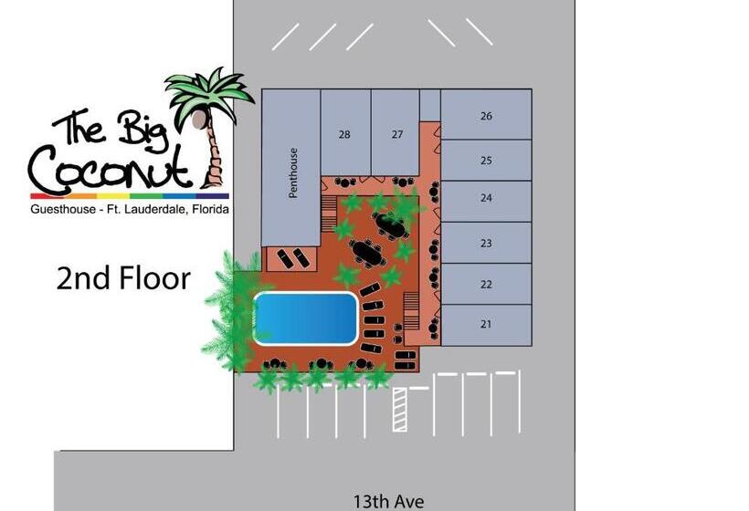 酒店 The Big Coconut Guesthouse   Gay Men S Resort