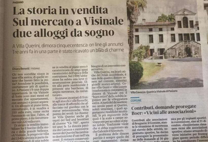 ベッドアンドブレックファースト Ca' Settecento Villa Cavazza Querini