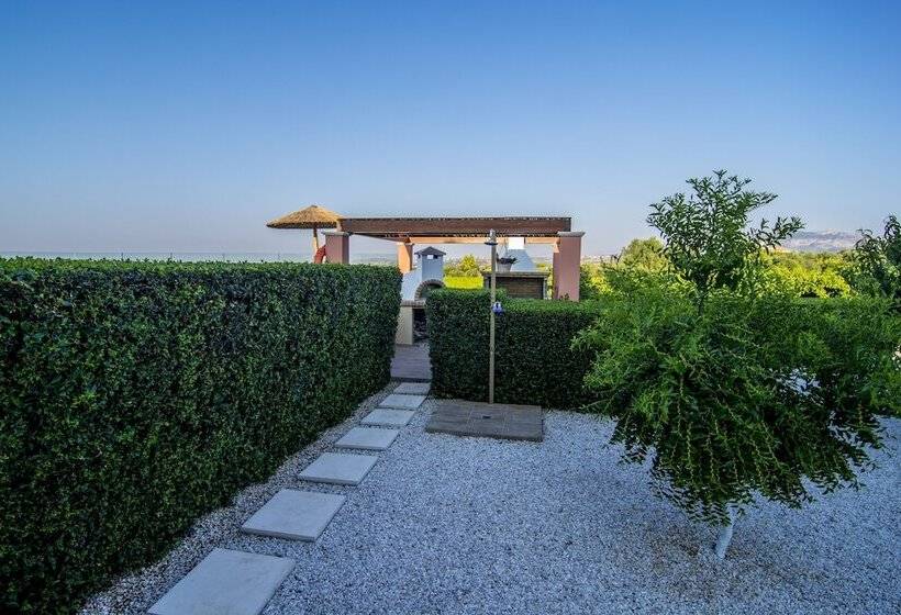 Cretan Vineyard Hill Villa Private Pool, Panoramic View, Beautiful Vineyard