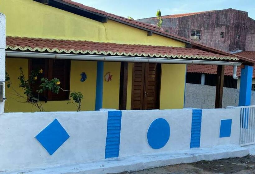 بنسيون Casinha Na Praia Do Guajiru
