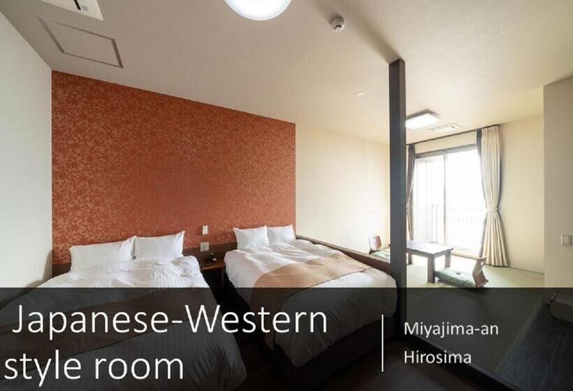 Ryokan With Natural Hot Springs And Okonomiyaki Miyajimaan Hiroshima
