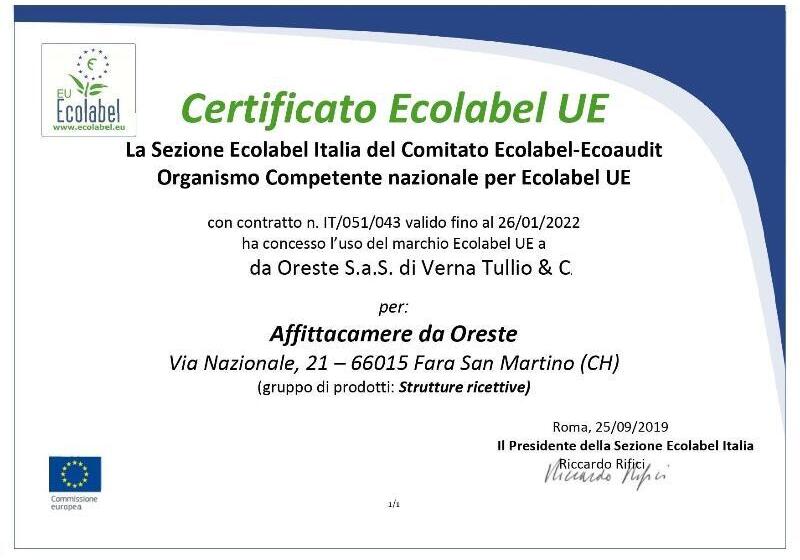 펜션 Da Oreste Affittacamere