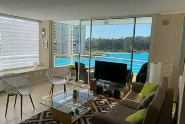 ツーリストアパートメント Departamento Algarrobo Con Excelente Vista Al Mar