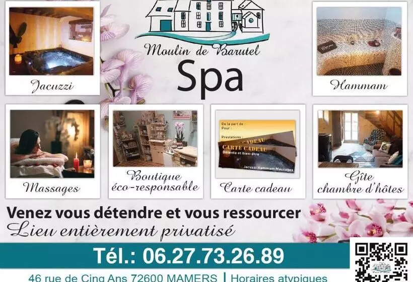 ペンション Gîte Du Moulin De Barutel Mamers,petite Maison Avec 1 Chambre Idéale Couple,spa Et Soins Sur Réserva