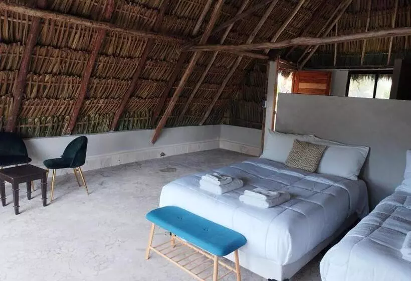 ホテル Casa Mate Beachfront Cabañas El Cuyo