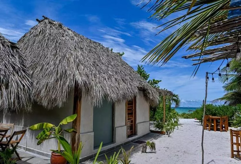 ホテル Casa Mate Beachfront Cabañas El Cuyo