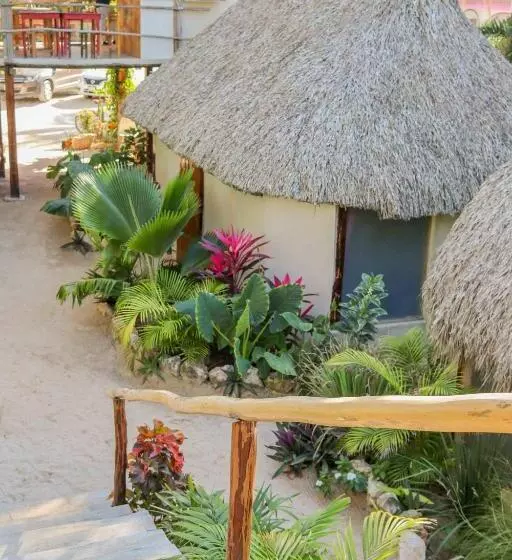 ホテル Casa Mate Beachfront Cabañas El Cuyo