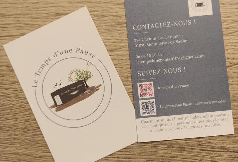 Пансион Studio De Jardin Le Temps D Une Pause Jusqu à 4 Personnes En Face Du Beaujolais   Climatisation Et B