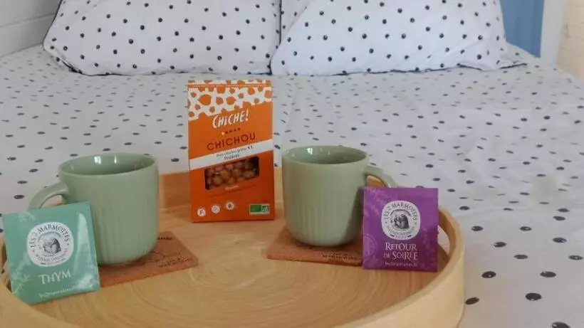 ペンション Studio De Jardin Le Temps D Une Pause Jusqu à 4 Personnes En Face Du Beaujolais   Climatisation Et B